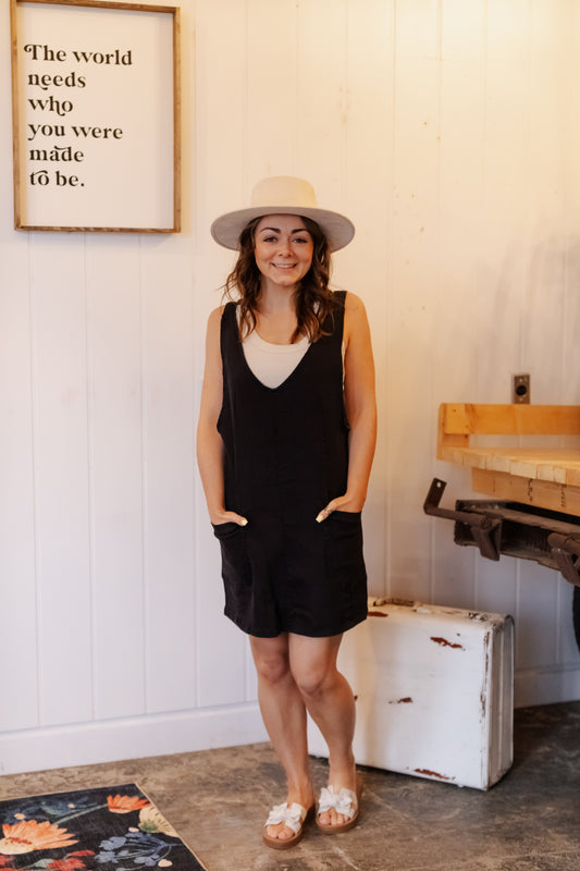 Tori Washed Adjustable Strap Denim Overall Dress