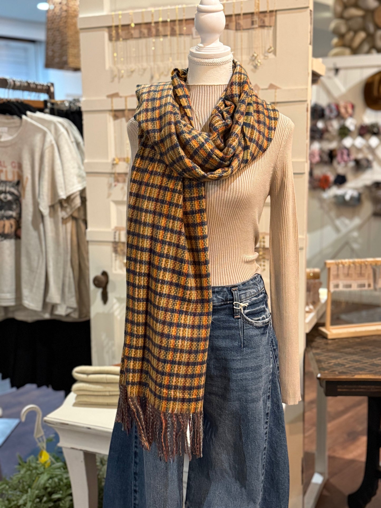 Rory Tartan Cozy Tassel Scarf