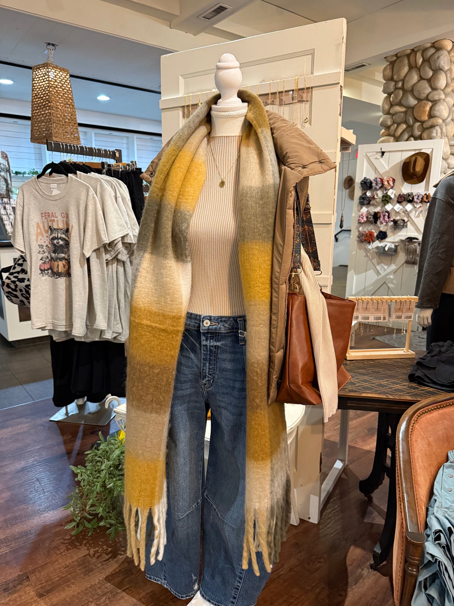 Cozy Oversized Fringe Scarf
