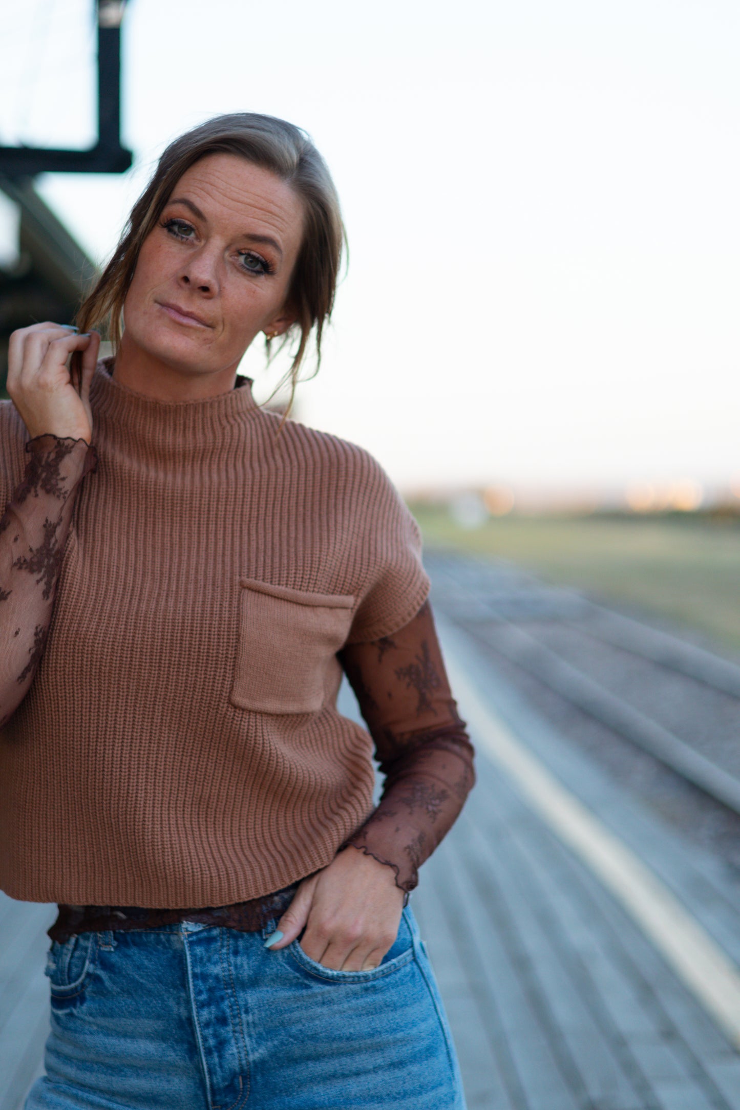 Mila Short Sleeve Cropped Sweater