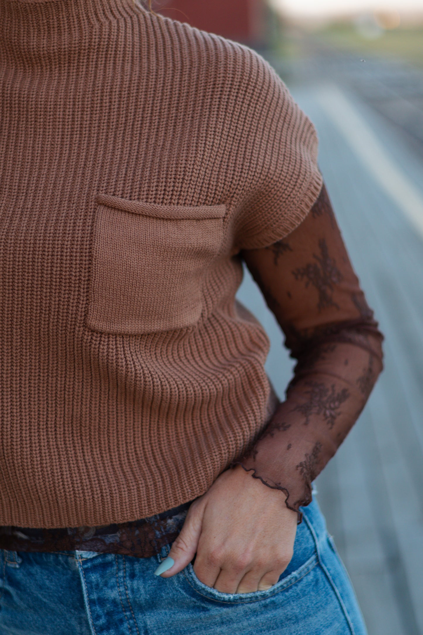 Mila Short Sleeve Cropped Sweater