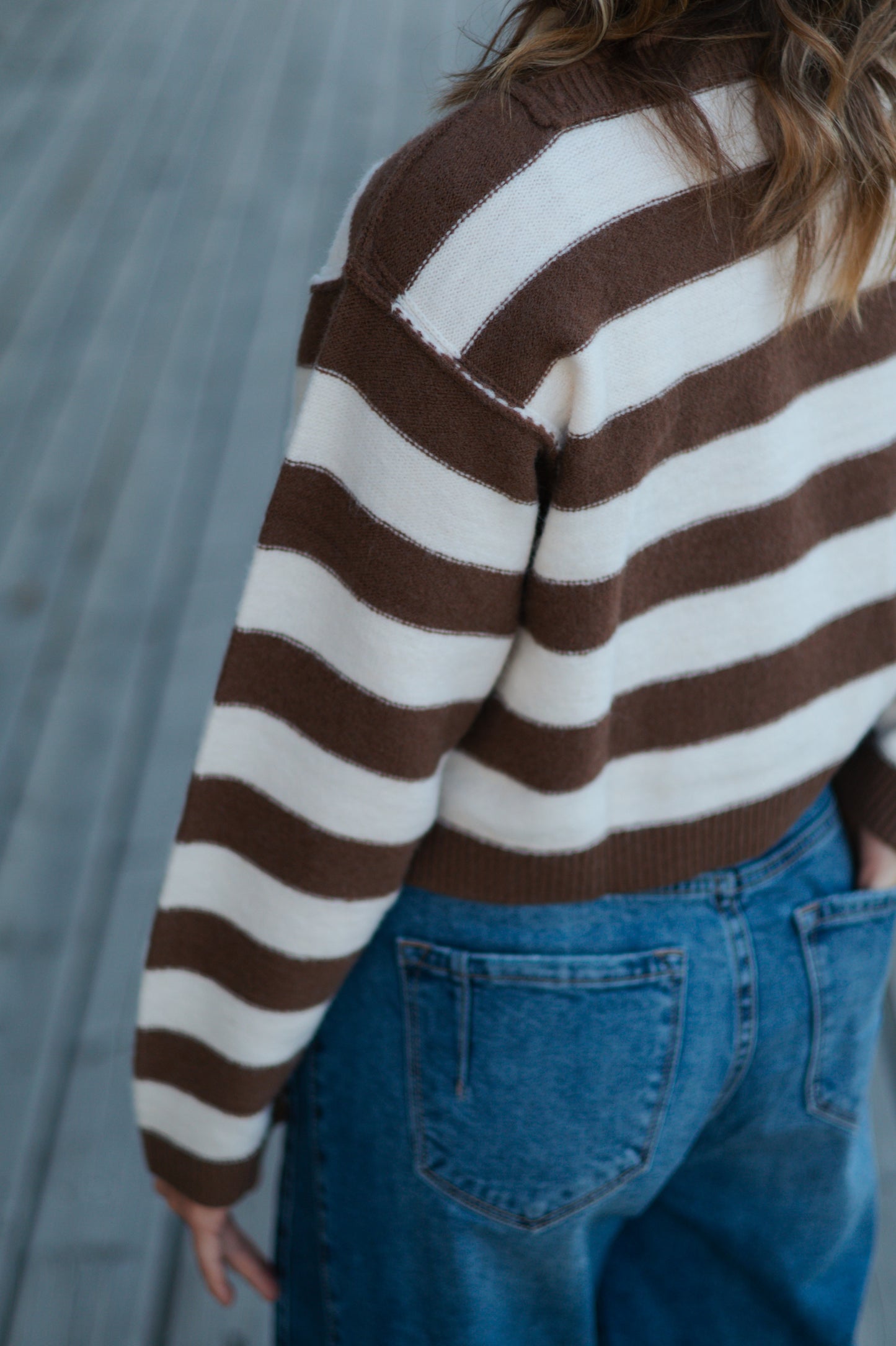 Anita Stripe Cropped Sweater