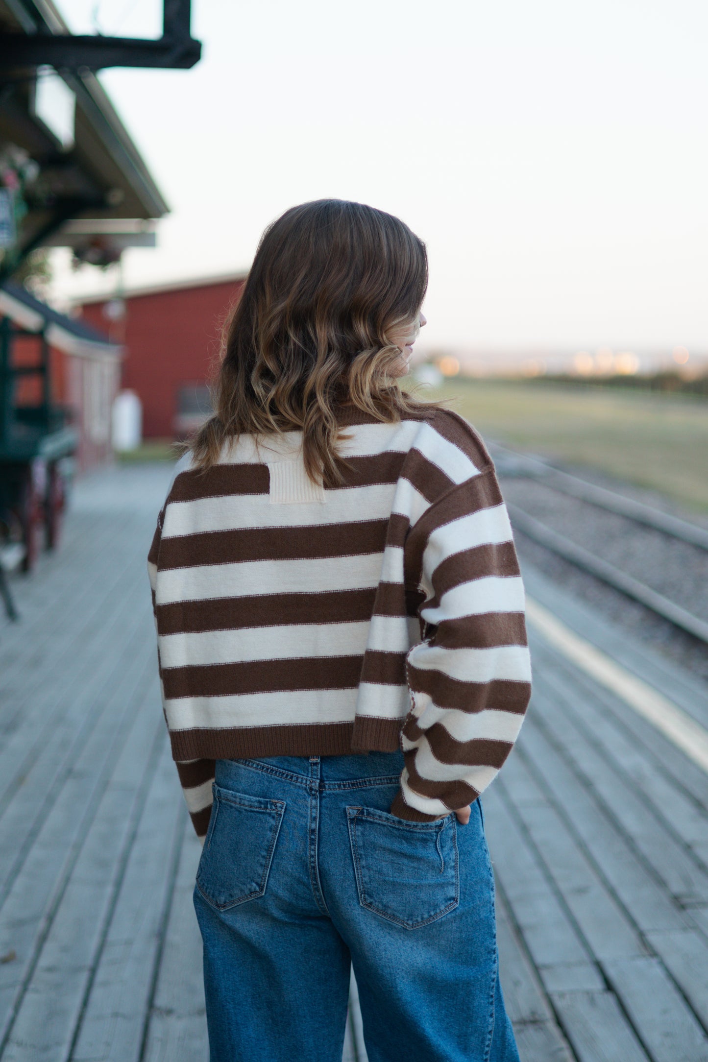 Anita Stripe Cropped Sweater