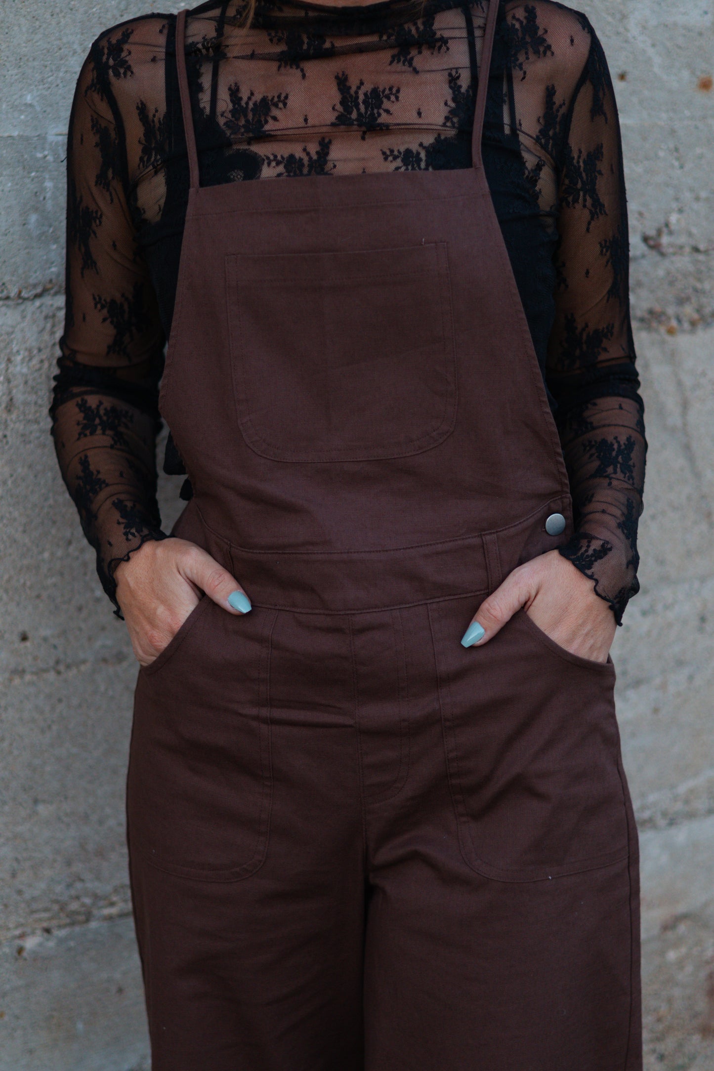 Lucy Woven Back Tie Overalls