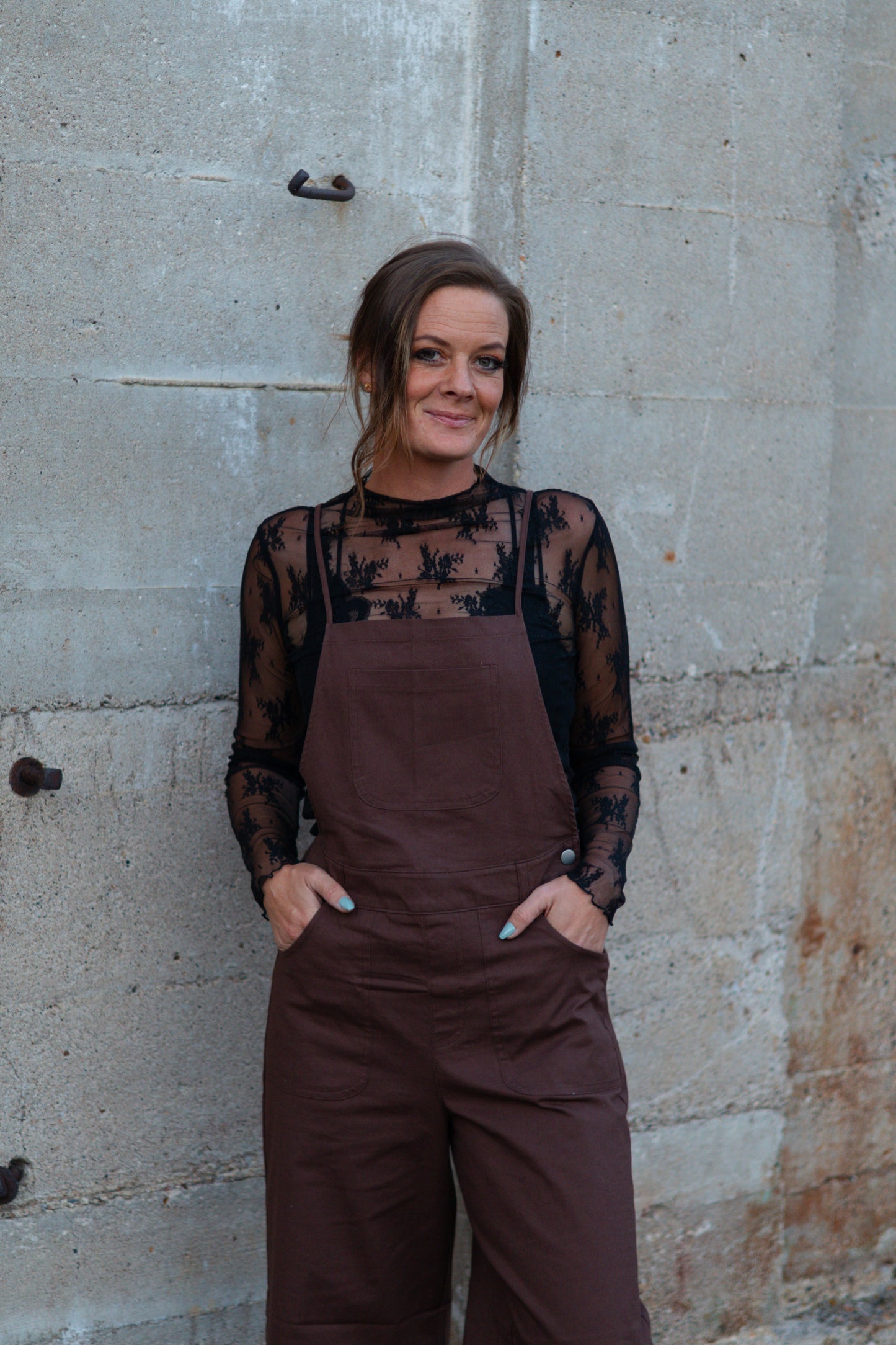 Lucy Woven Back Tie Overalls