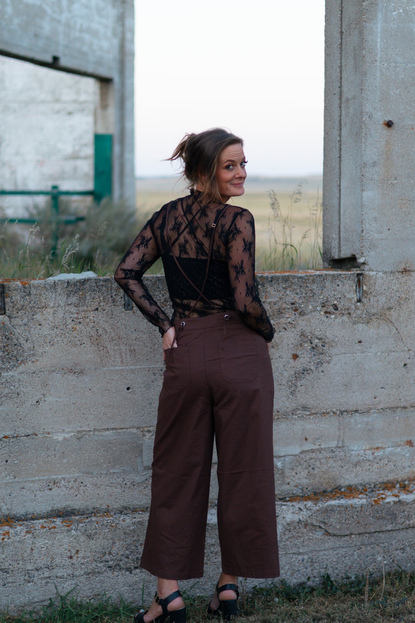 Lucy Woven Back Tie Overalls
