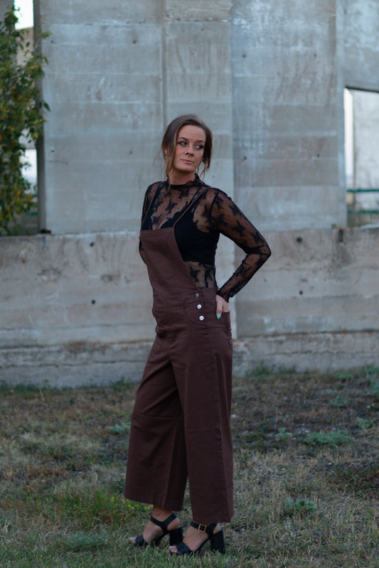 Lucy Woven Back Tie Overalls