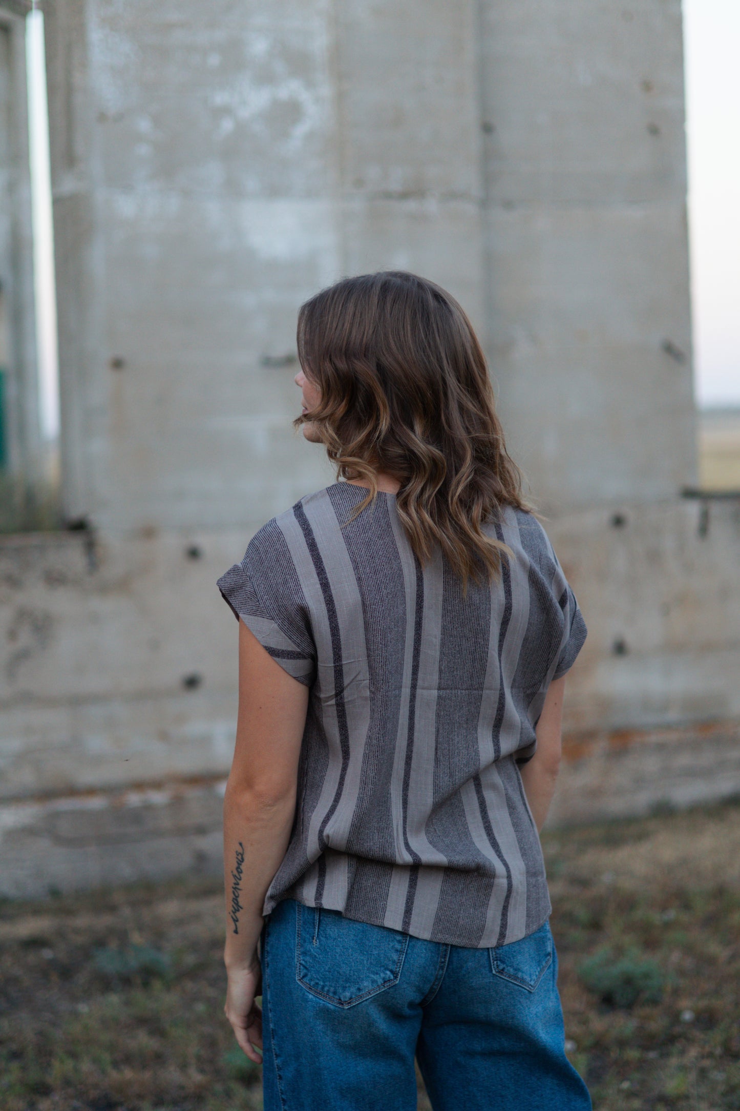 Marsha Side Button Short Sleeve Top
