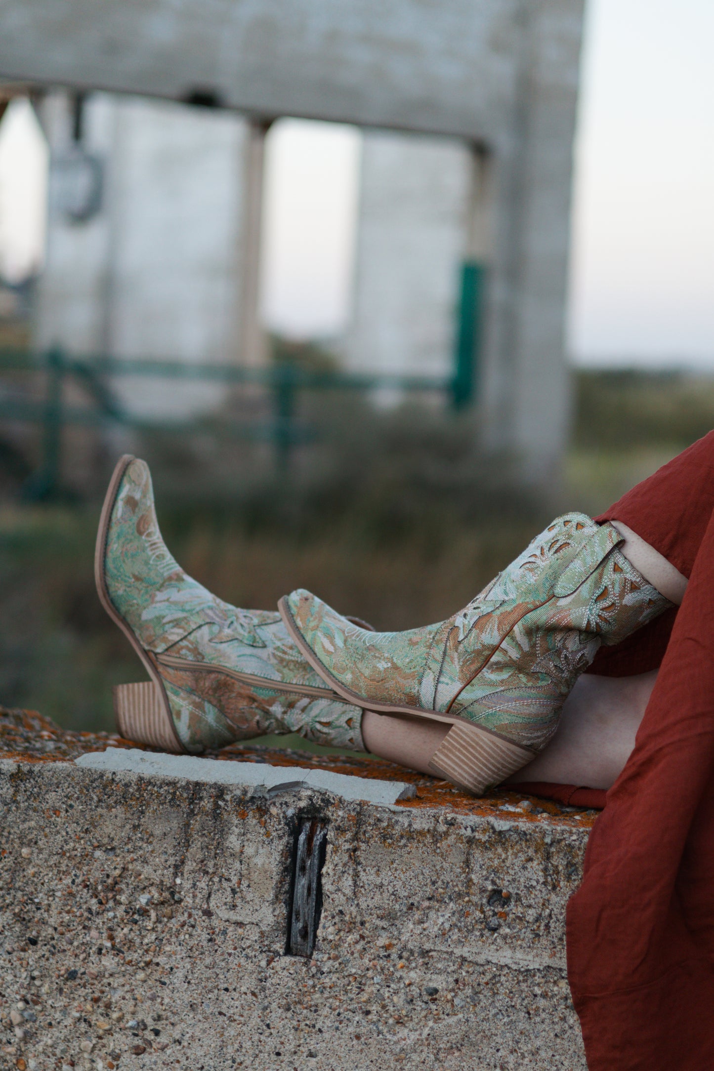 Amaryllis Floral Cowgirl Boot