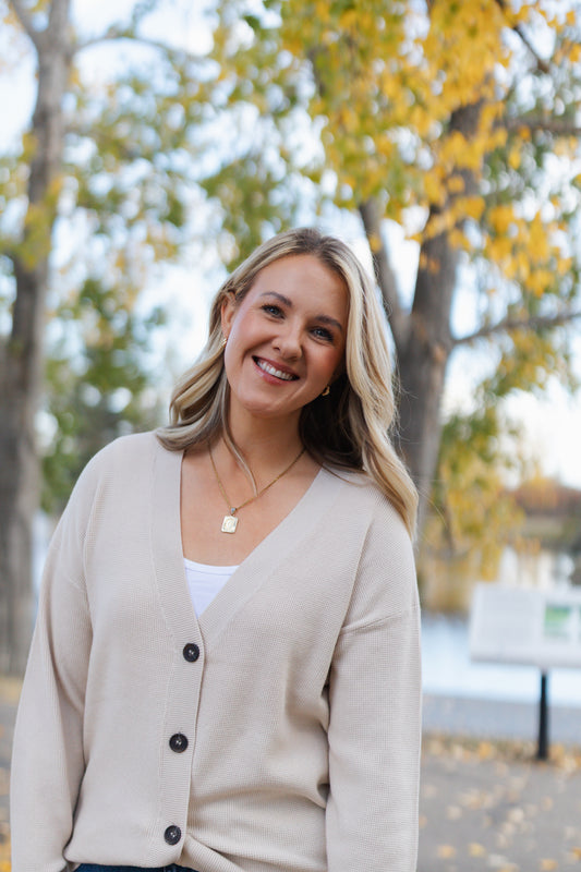 Danielle Cardigan- Sand Beige