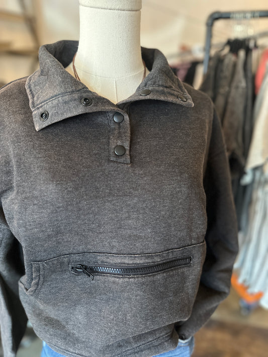 Jayna Quarter Button Pullover