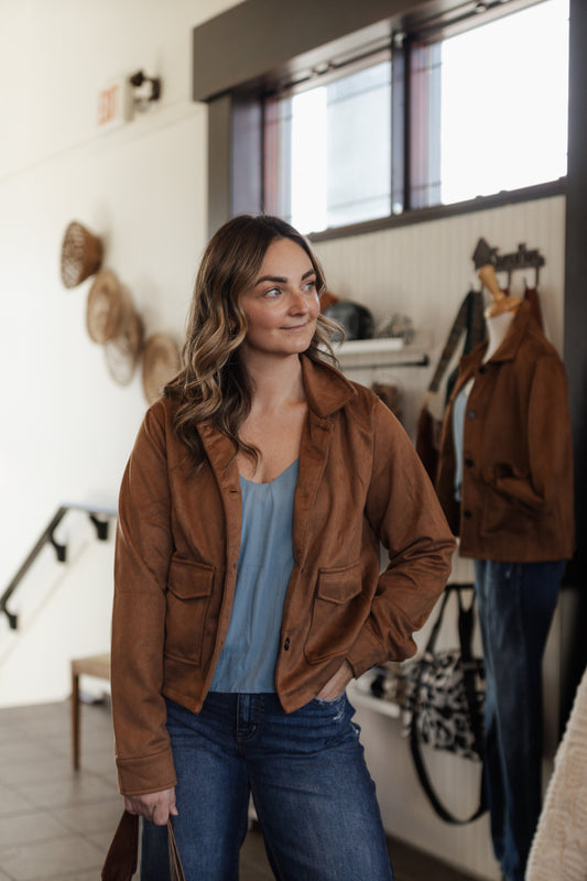 Amelia Tailored Suede Jacket