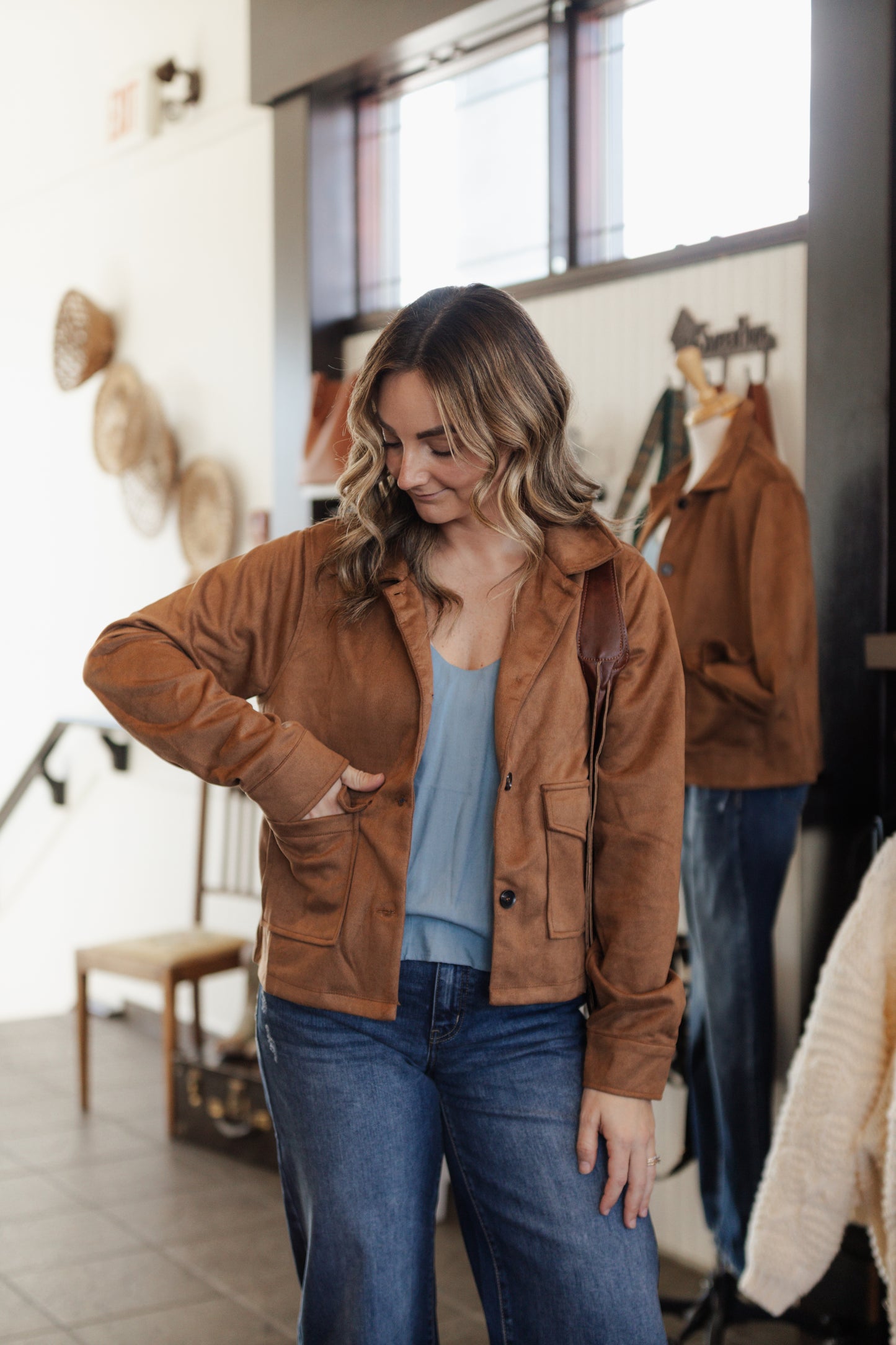Amelia Tailored Suede Jacket