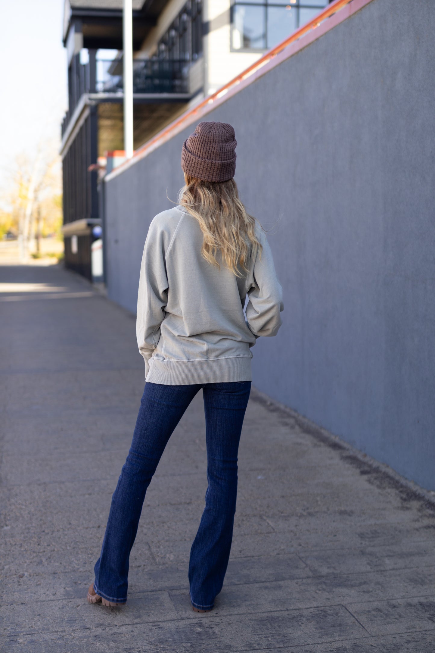 Hanna French Terry Pullover- Ash Sage