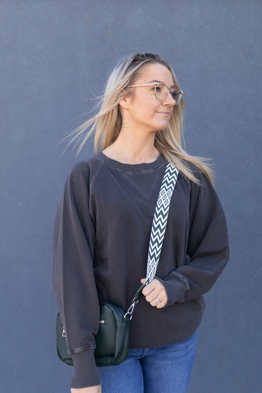 Hanna French Terry Pullover- Black