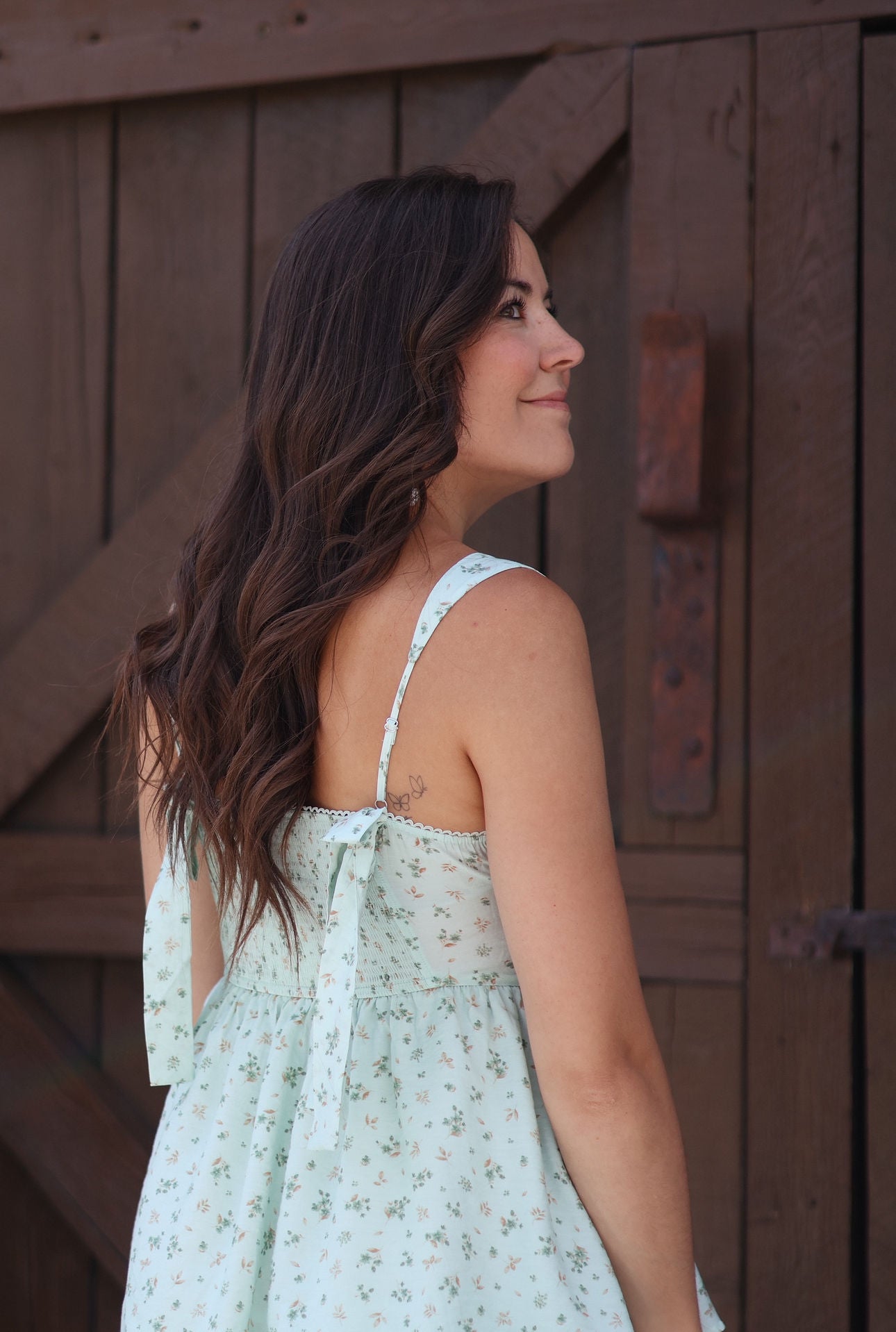 Emmy Floral Ruffle Midi Dress - Sage