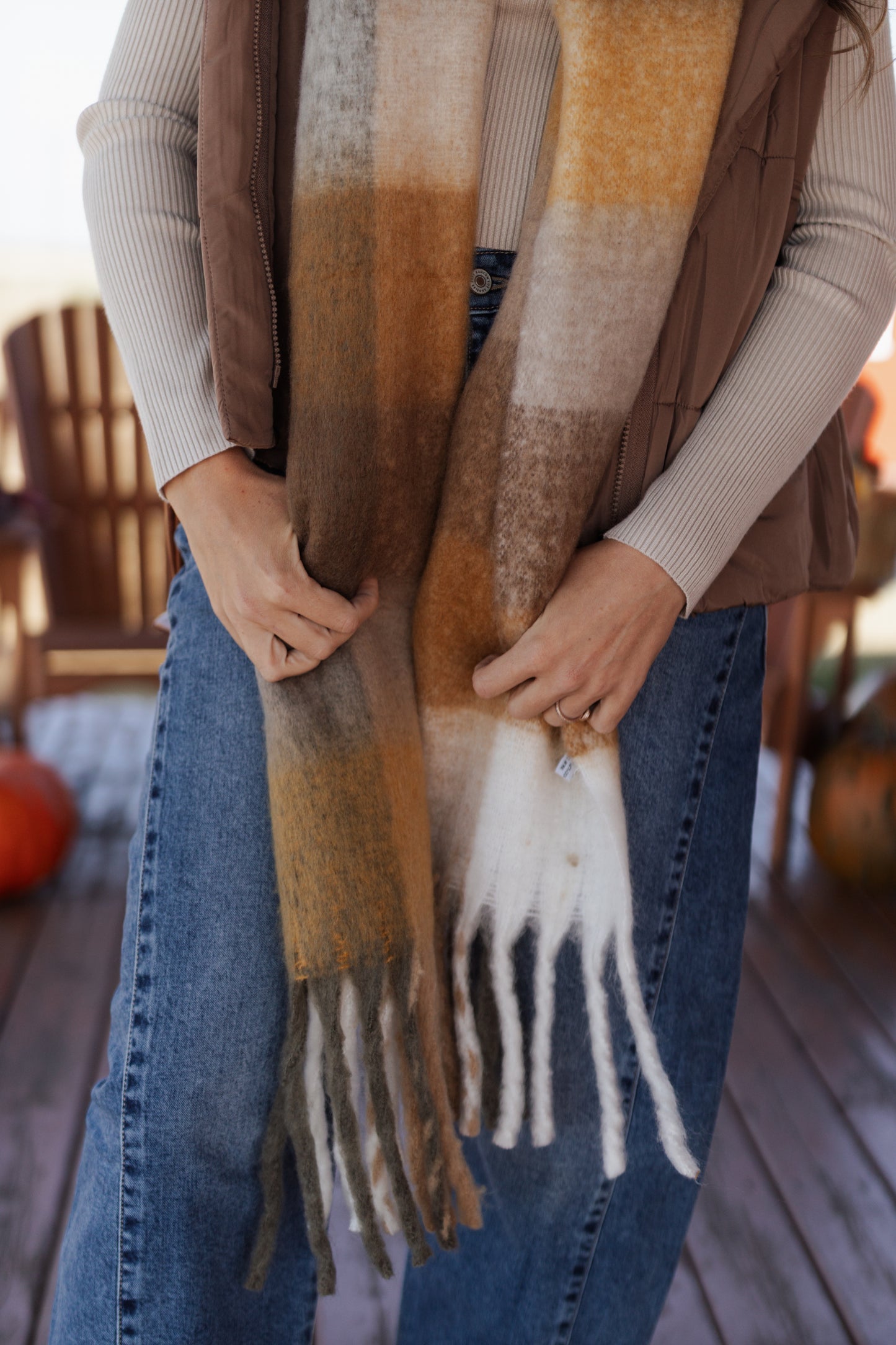 Cozy Oversized Fringe Scarf