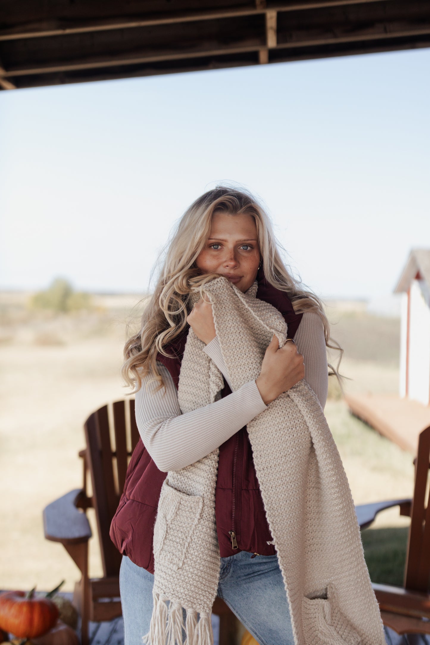 Lorelai Pocket Tassel Scarf