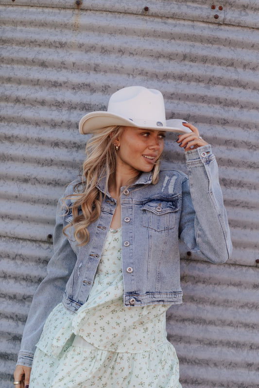 Western Love Classic Cowgirl Hat- White
