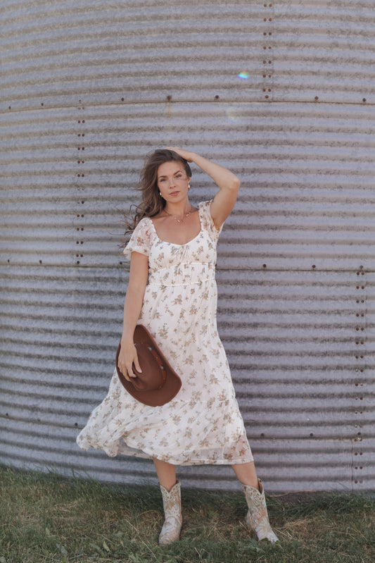 Rebecca Floral Puff Sleeve Dress