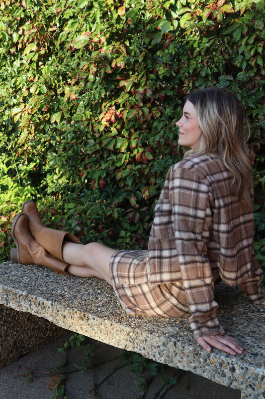 Debra Brushed Plaid Jacket