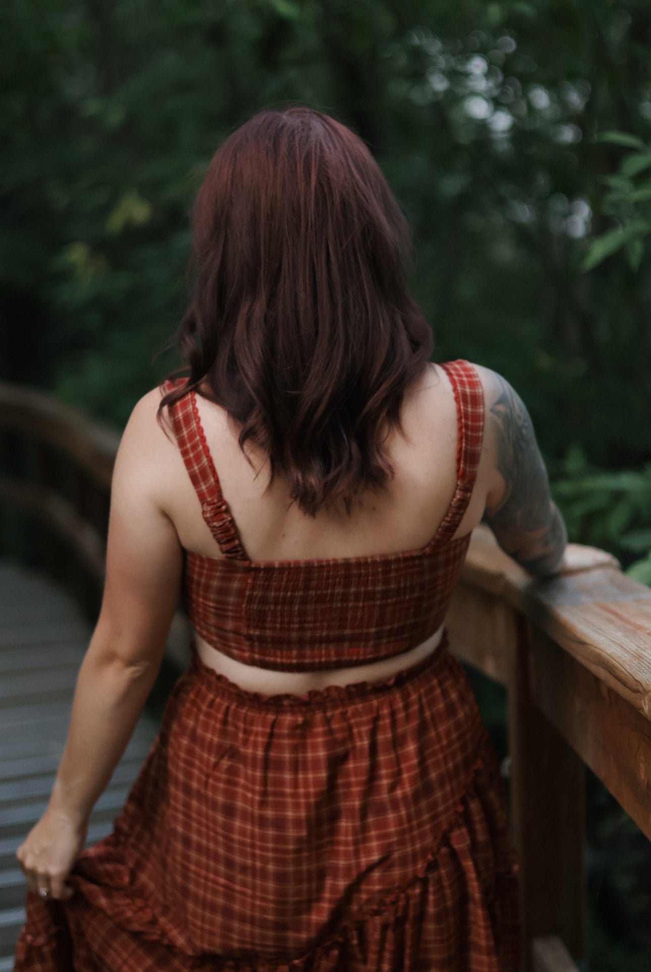 Kasandra Plaid Crop Corset Top