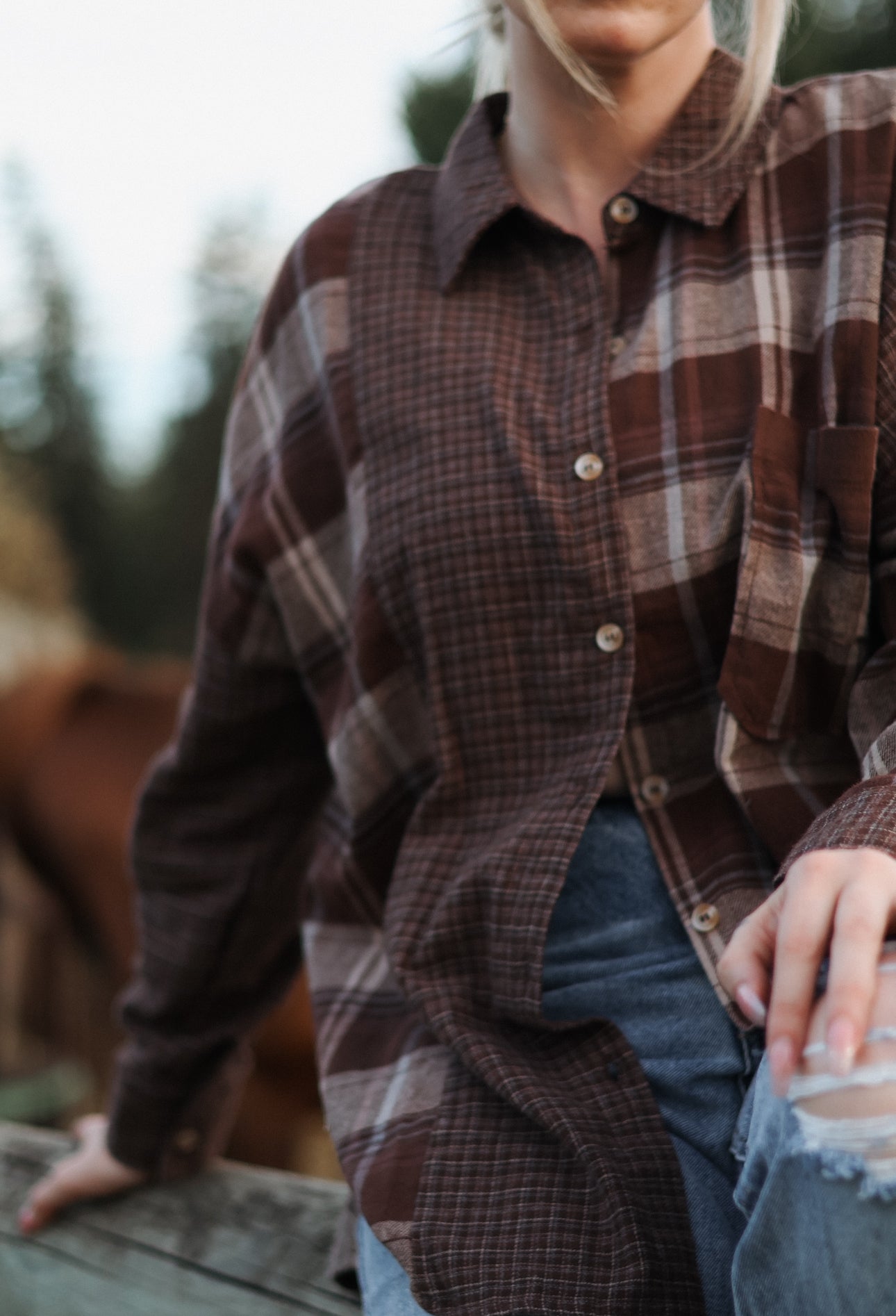 Jesse Color Block Button Down