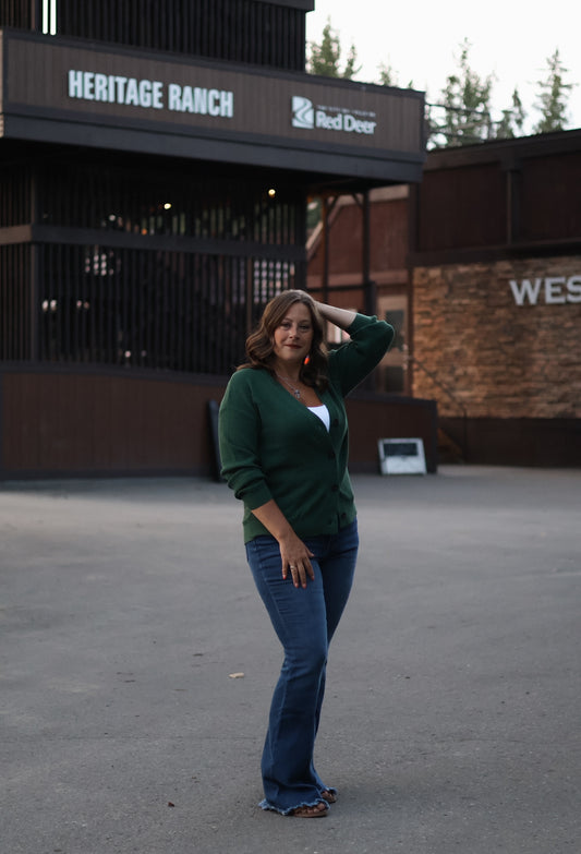 Danielle Cardigan- Dark Green