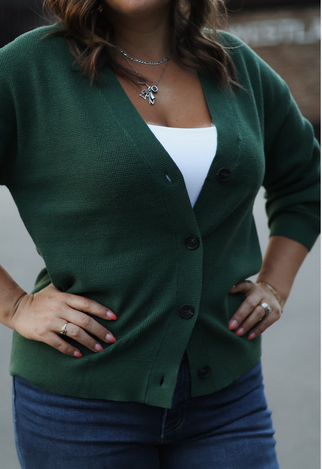 Danielle Cardigan- Dark Green