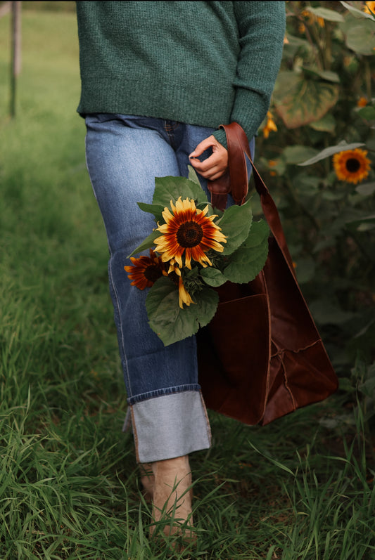 Hazel High Rise Wide Leg Cuff Jeans- Medium Wash