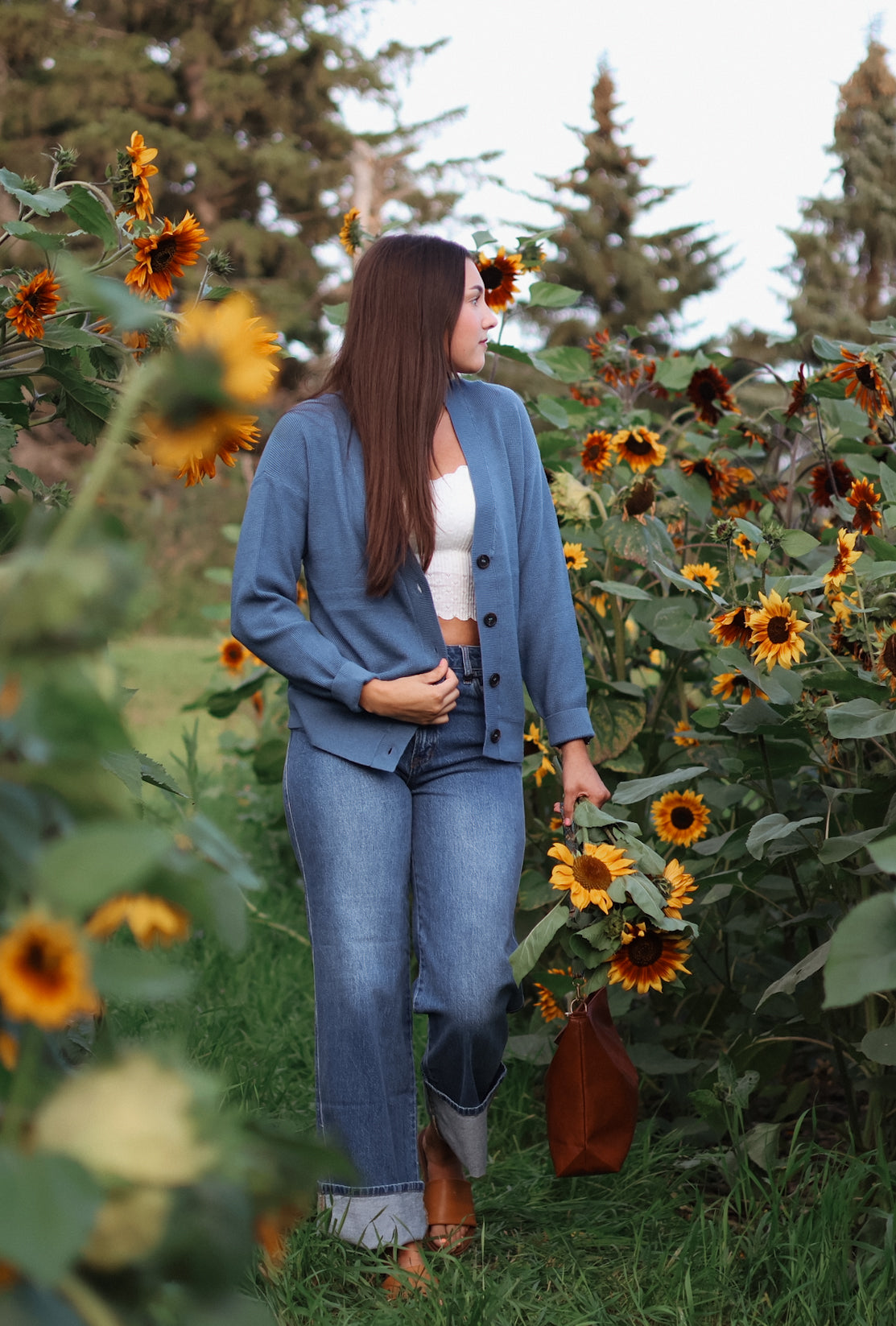 Danielle Cardigan- Dusty Blue