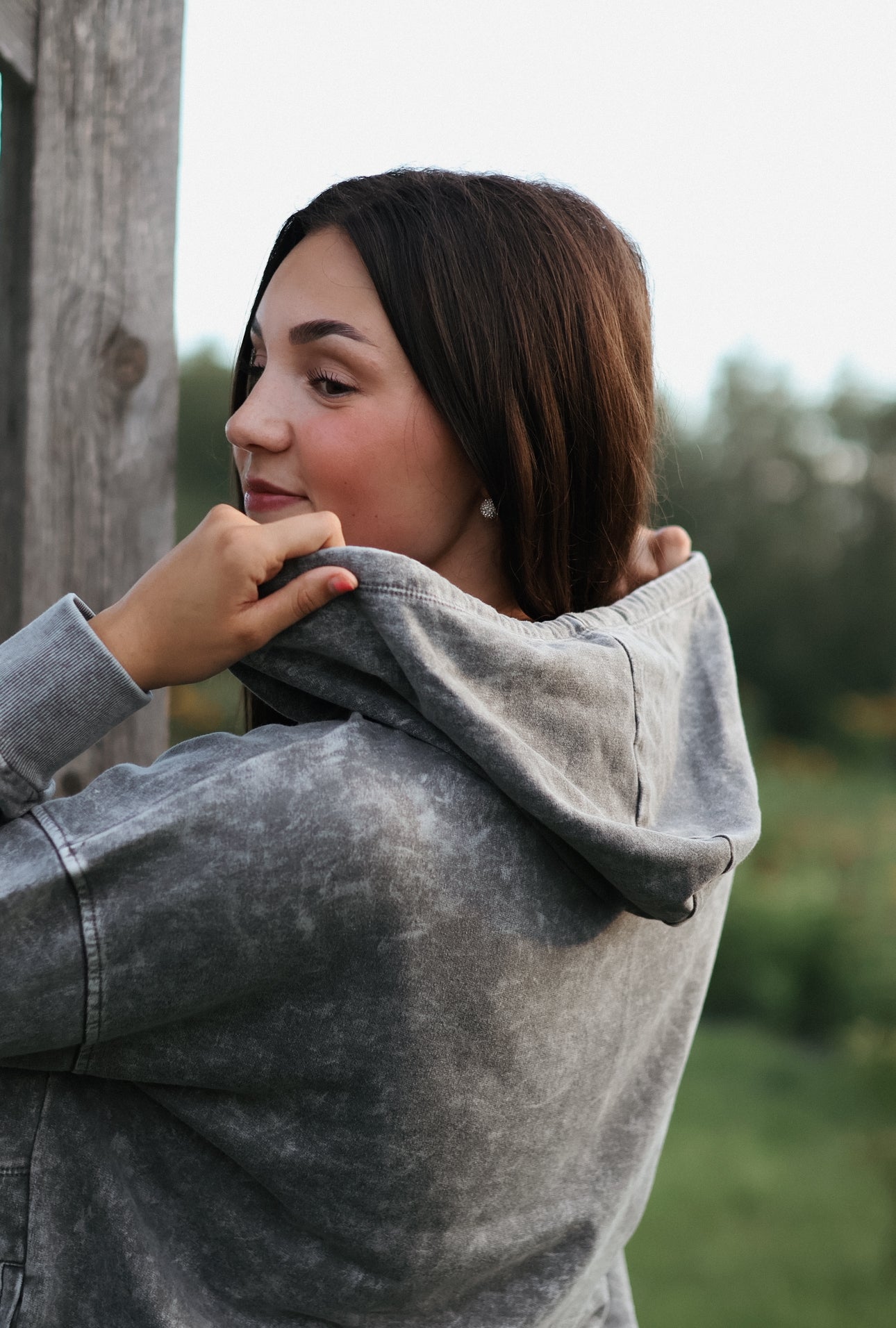 Fiona Washed Henley Hoodie