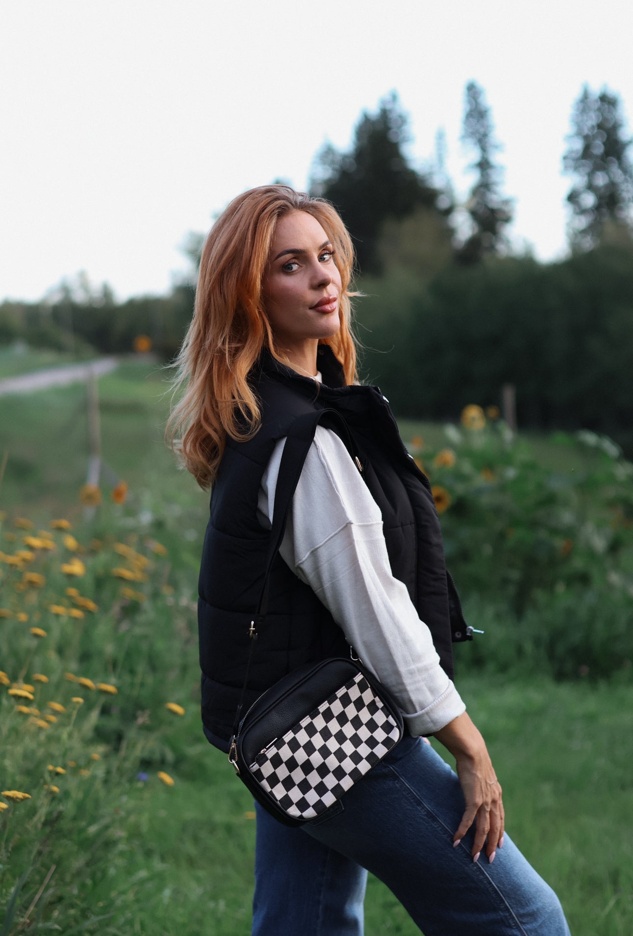 Molly Puff Vest- Black