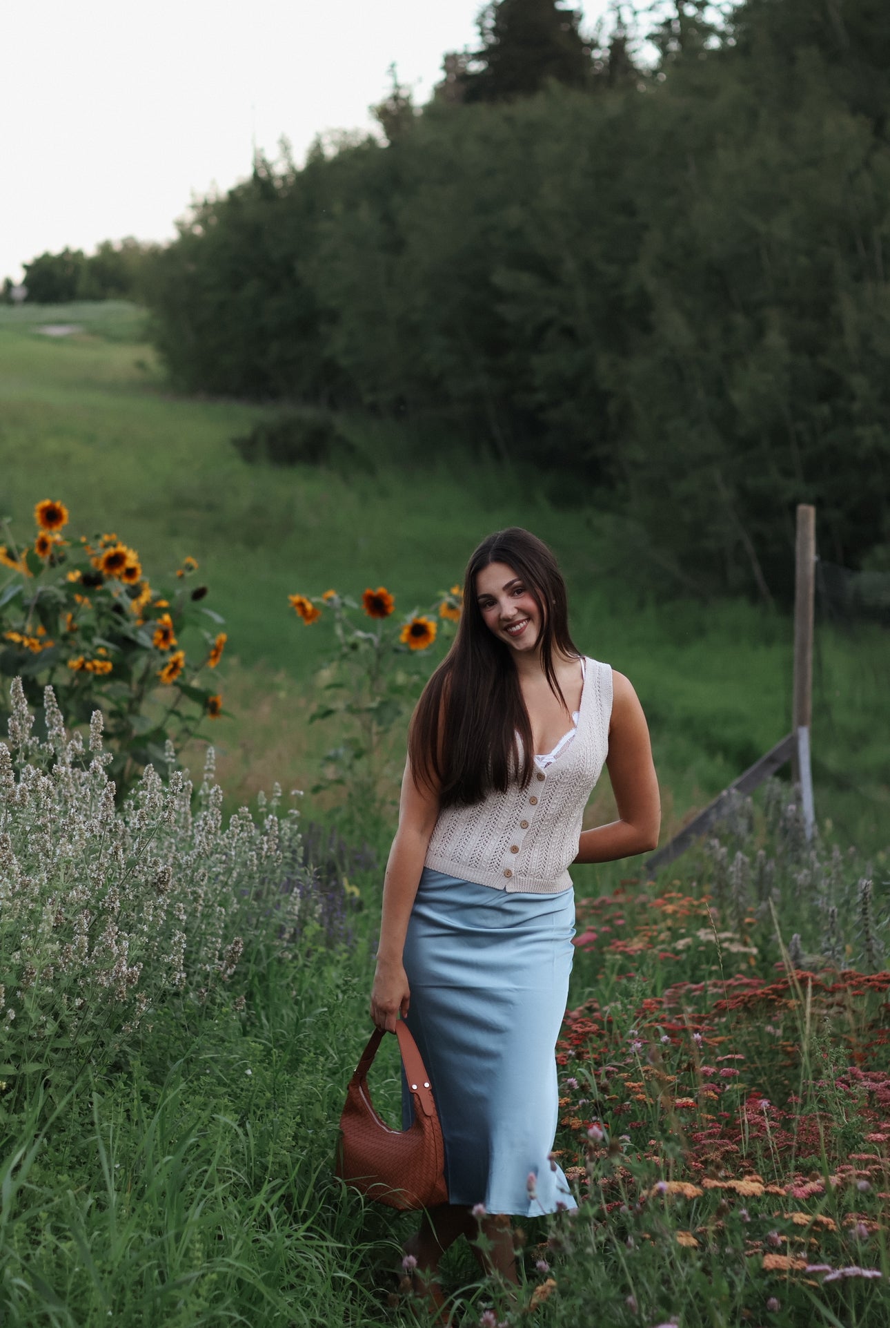 Clara Side Slit Midi Skirt
