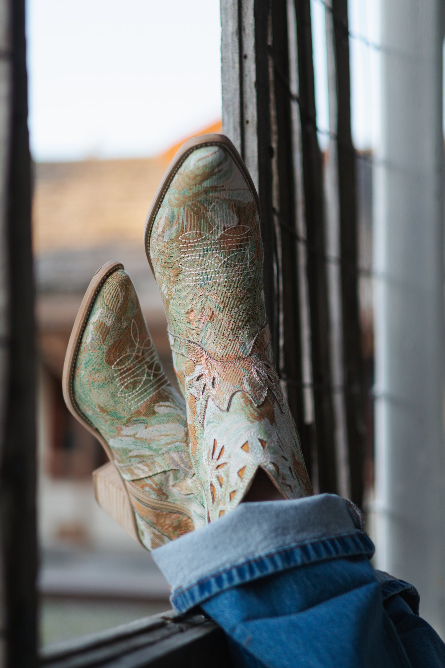 Amaryllis Floral Cowgirl Boot
