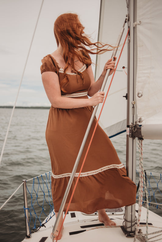 Millie Lace Trim Midi Skirt