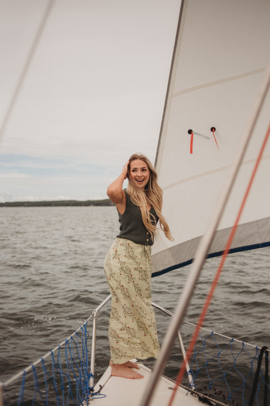 Molly Floral Linen Skirt