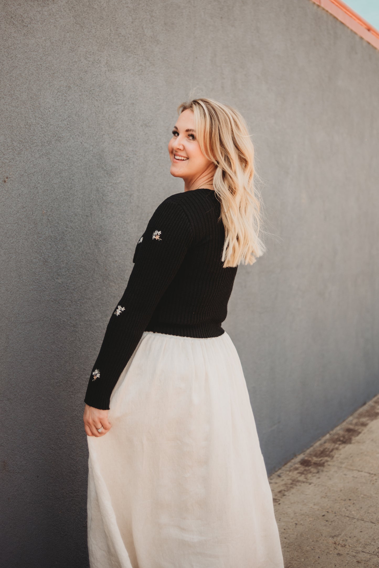Nala Crinkle Midi Skirt