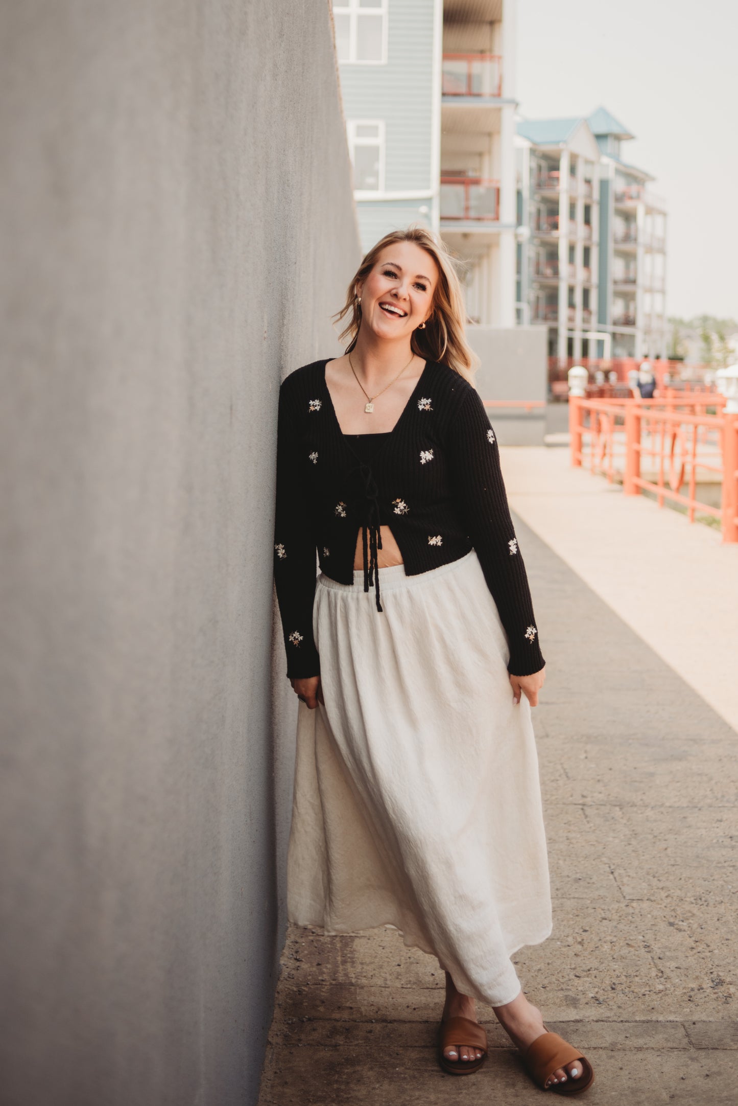 Nala Crinkle Midi Skirt