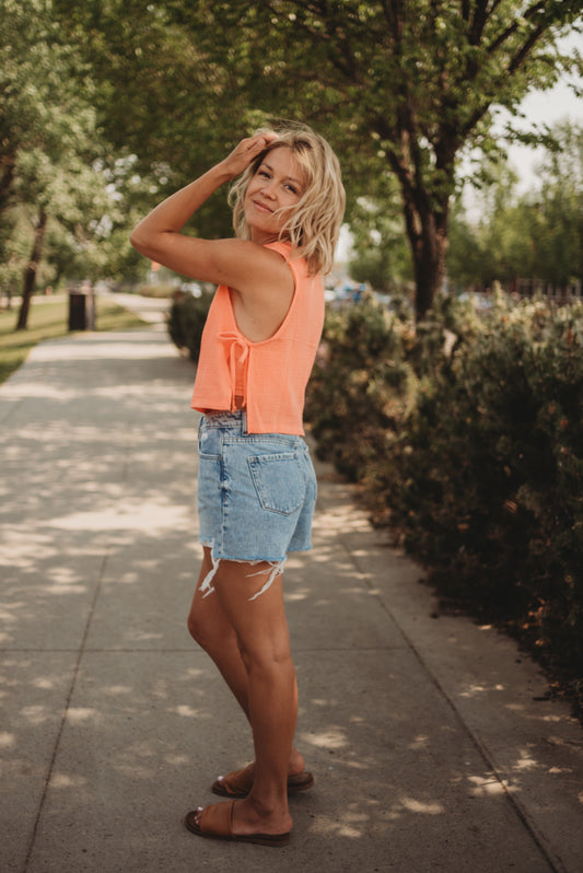 Ginny Distressed Denim Shorts