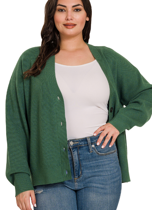 + Danielle Cardigan- Dark Green