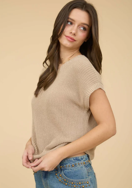 Carla Crochet Knit Pullover