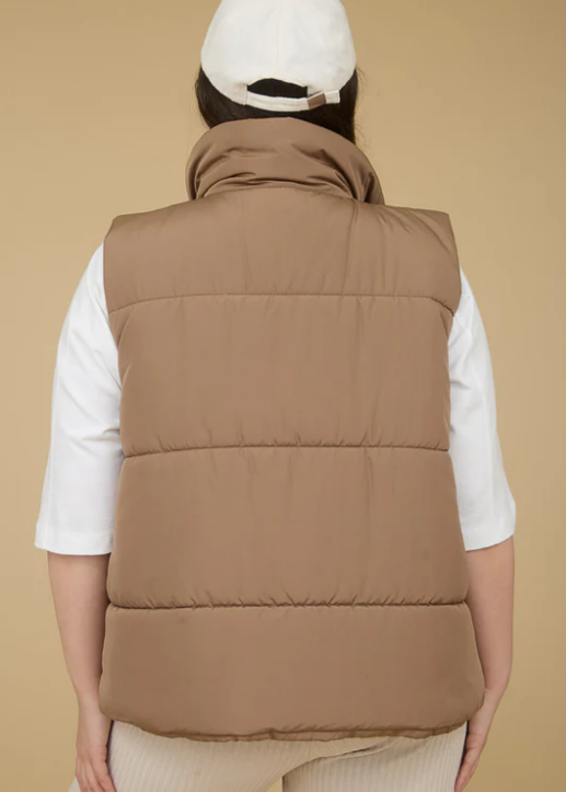 +Mindy Puffer Vest - Mocha