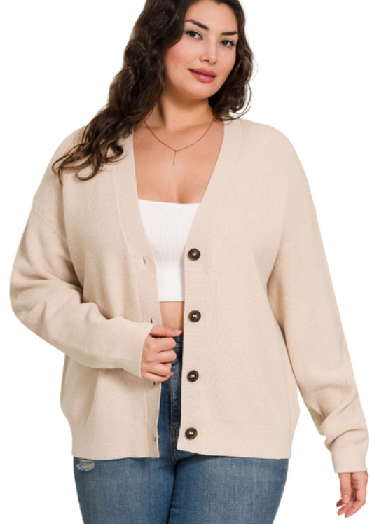 + Danielle Cardigan- Sand Beige