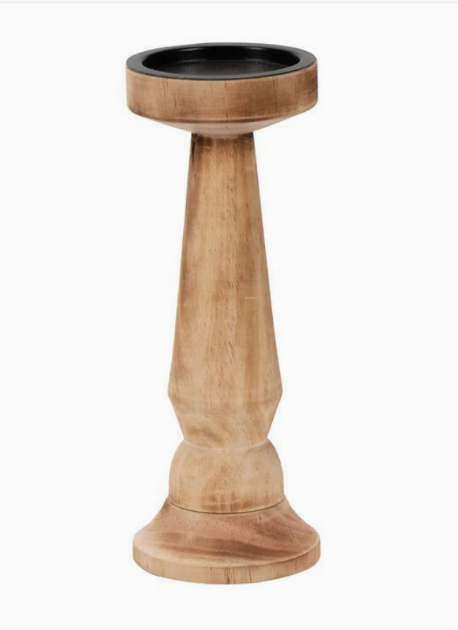 Wooden Pillar Candle Holders
