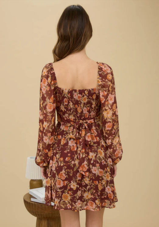 Rosie Floral Sweetheart Mini Dress