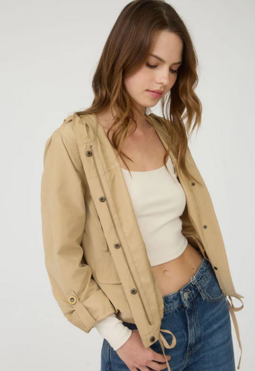 Kaylie Hooded Drawstring Jacket