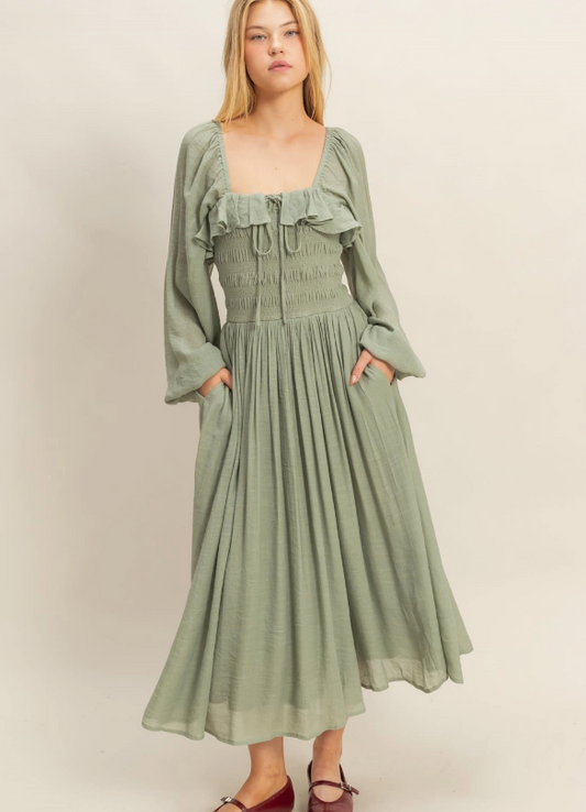 Maggie Smocked Puff Sleeve Dress