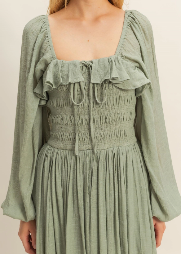 Maggie Smocked Puff Sleeve Dress