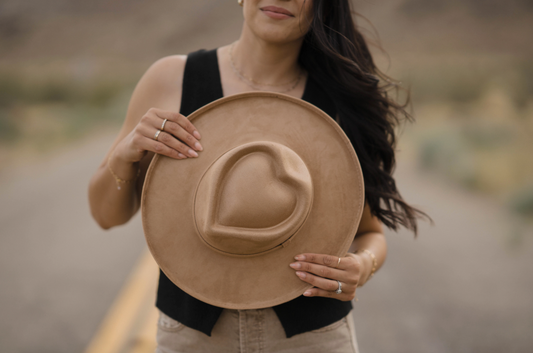 TMCC Vegan Suede Sweetheart Crown - Tan